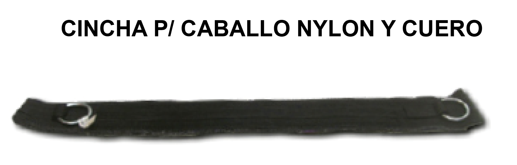 CINCHA PARA CABALLO – NYLON Y CUERO